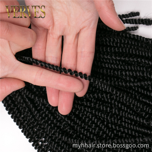 Brown 8 inch 50 strands/pack black Synthetic curly Crochet Hair Extension For African Braids Nubian Twist Crochet Braids